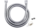 Klabb stainless steel Shower Hose, 96 Inches Chrome Handheld Shower Head Hose With Brass insert and nut.